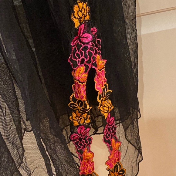 Lane Bryant Lingerie Babydoll Sheer Teddy Black Floral Embroidery 14 16 L XL - Picture 3 of 5